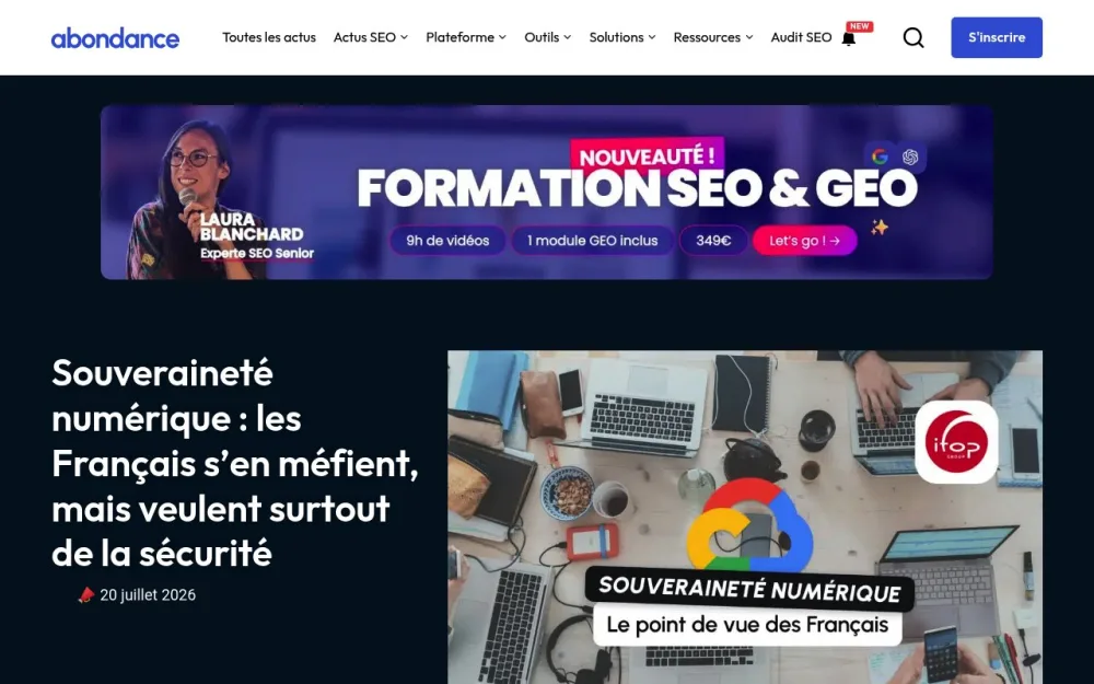 Aperçu du site d'Olivier Andrieu