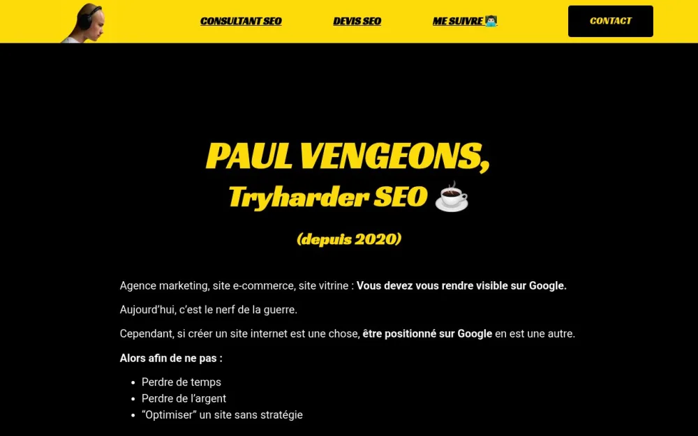 Aperçu du site de Paul Vengeons